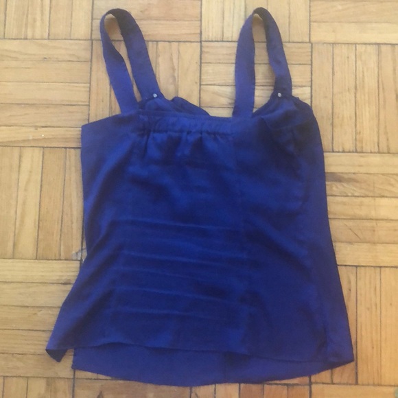 WHITE HOUSE/BLACK MARKET silky blue shirt - Picture 4 of 6